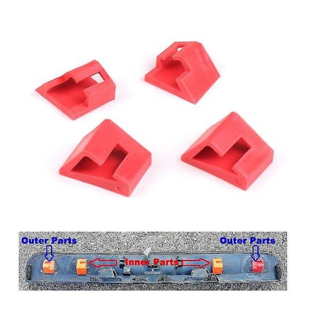 4 kpl Takaluukun kahvan korjausklipsit Nissan QASHQAI 2006 - 2013