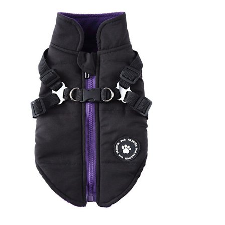 Vintertätt Varm Hundjacka med Sele, Vattentät Hund DXGHC