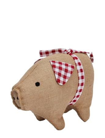 X-Mas Pig Home Decoration Christmas Decoration Christmas Baubles & Tree Accessories Beige Noble House*Betinget Tilbud