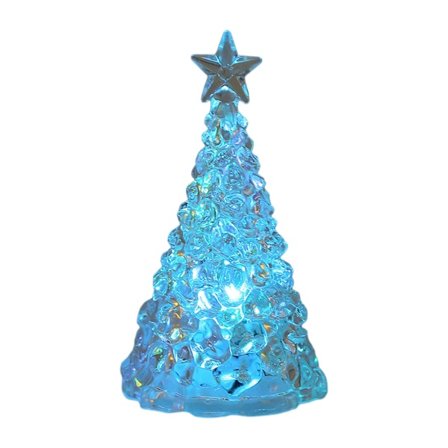 Valaiseva kristalli joulukuusenkoriste LED elektroninen kristalli juhlapuu yövalot pöytälevyn koristeet
