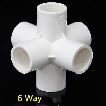 PVC Rørkoblingsledd 3 4 5 6 Veis Slangesplitter 20-50mm Hagevanning Vannrør Fittings Koblingsadapter DIY Hyllekobling