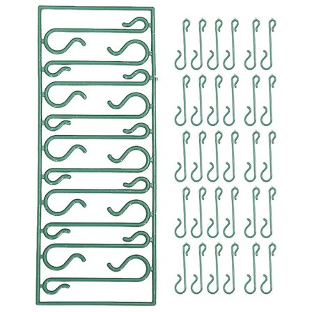 100 stk. julepynt kroge S-formede ophæng juletræskroge juleophæng (4X1 cm, grøn)