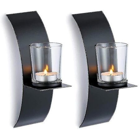 2 stk. Nye Hjem Lysestager Håndlavede Jern Hængende Væglampe Lysestage Hylde