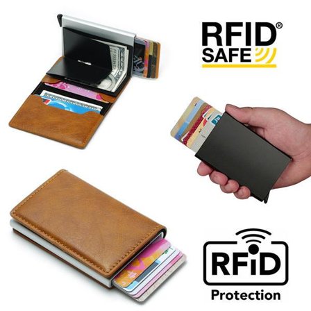PopUp Smart card holder pushes forward 8 cards RFID-NFC Secure