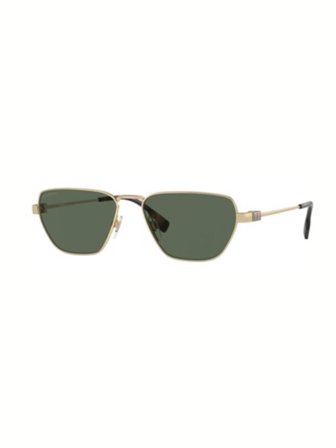Burberry Burberry, sunglasses, Ref.: 0BE314611097156, Frame in Metal, light gold color, with lens in polyamide standard, dark green color.