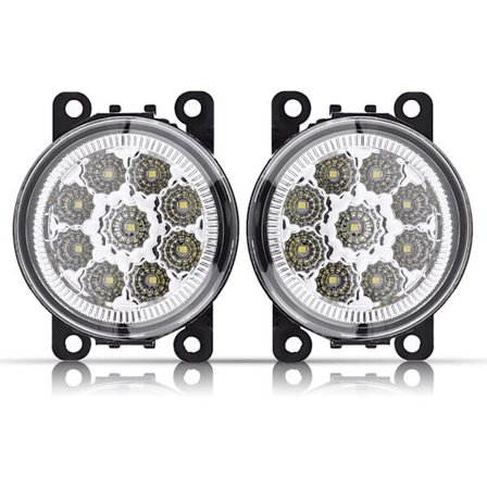 LED-dagskjørelys runde bilfrontlykter tåkelys DRL dagskjørelys