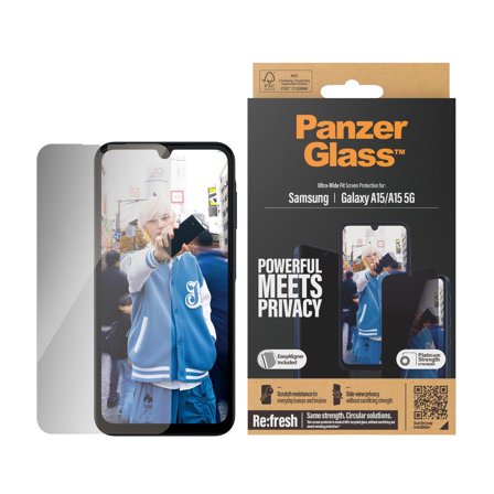 PanzerGlass skjermbeskyttelse for mobiltelefon - ultravid passform m. EasyAligner