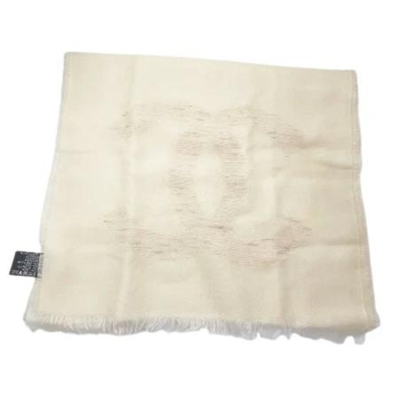 Chanel Vintage, Pre-owned Cashmere scarves Wit, Dames, Maat:ONE Size