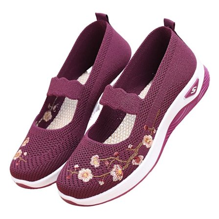 Dam Fritid Arbete Sneakers Med Fint Broderat Mönster Gåva