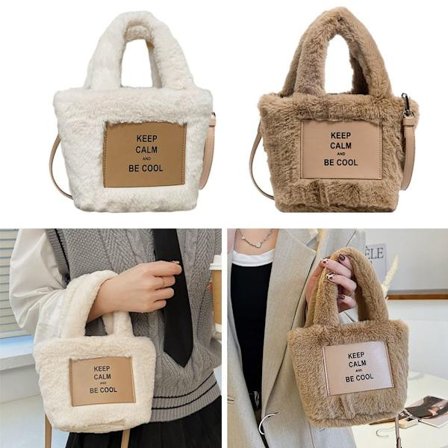 Kvinnor Vinter Axelväskor Mjuk plysch Handväskor - high quality