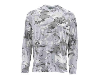 Simms SolarFlex Hoody Print Cloud Camo Grey