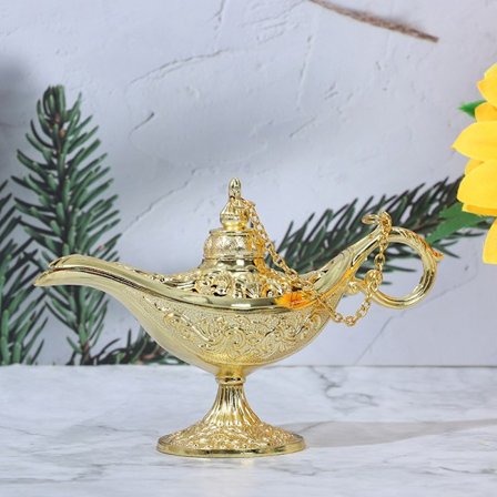 Hollow Fairy Tale Aladdin Lampa Wishing Tea Pot Retro Home Aroma