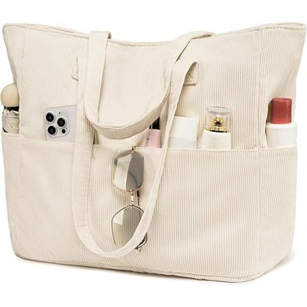 Damehåndvesker Stor strandveske med glidelås Skulderveske Tote Bag Laptopveske Handleveske Sportsveske for oppbevaring av klær badehåndklær badetøy 