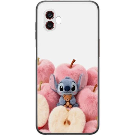 Yhteensopiva Puhelinkuori Samsung Samsung Galaxy Xcover6 Pro Värikäs kollaasi futuristisilla tyttöryhmän hahmoilla, sydämillä ja glitterillä ny