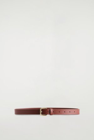 COS Men's Leather Belt in Yellow