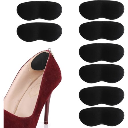 Itseliimautuvat kantapääpehmusteet löysille ja liian suurille kengille - Mukavat pohjalliset estämään liukastumista ja hiertymiä (Musta 8,5*3,6*0,7cm)