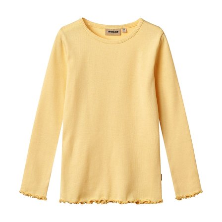 WHEAT T-Shirt Long Sleeve Ida Golden Yellow Str 122/7 år, Tøj & Bolig, Børnetøj, Børneundertrøjer