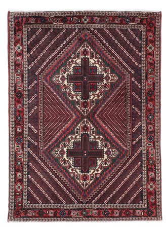 Tapete Oriental Afshar Shahre Babak 125X170 Preto/Vermelho Escuro (Lã, )