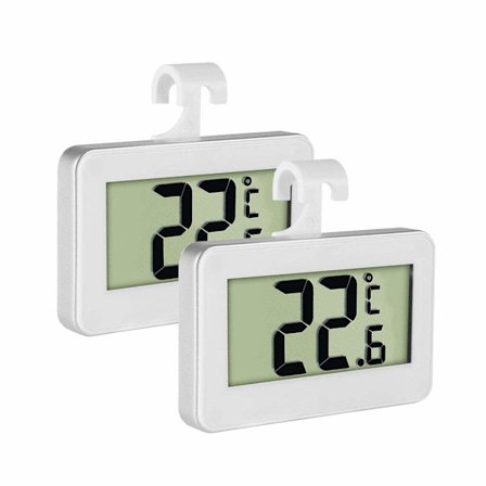 Förpackning med 2 LCD Digital Kyl Frys Termometer Monitor