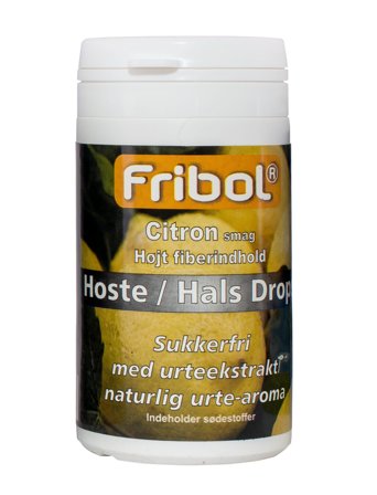 Fribol hoste/hals drops uten tilsatt sukker sitron 60 g
