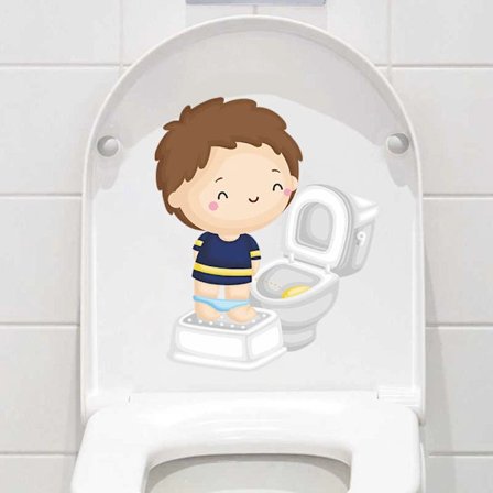 Ocean Lille dreng toiletlåg mærkat, vægdekoration_tfrf