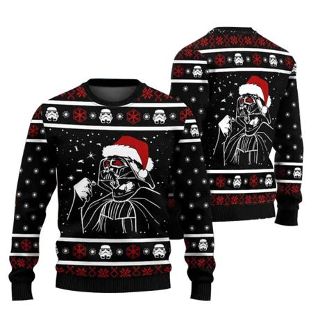 Santa Darth Vader Jul Ugly Sweater Star Wars The Mandalorian Mænd Pullover Tøj Efterår Vinter Kvinder Sweatshirt style 5 XL