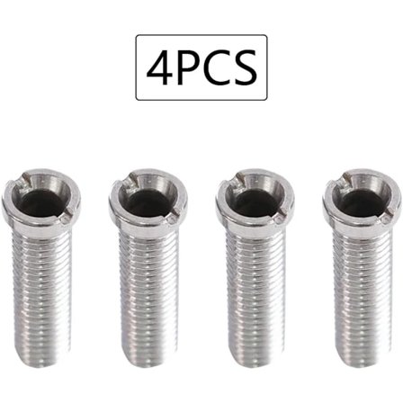 4 stk. hule skruer for silventiler, vaskekurvskruer, rustfritt stål
