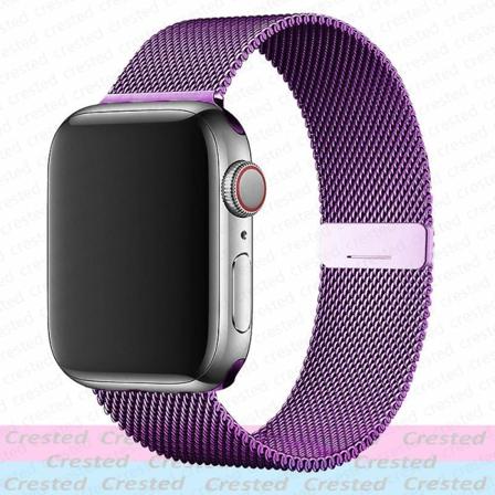 Milanese Loop-rem för Apple Watch Ultra Band 44mm 40mm 45mm 41mm 49mm 42mm 38mm 44 Mm Correa Armband Iwatch Serie 3 6 Se 7 8 purple 38mm 40mm 41mm