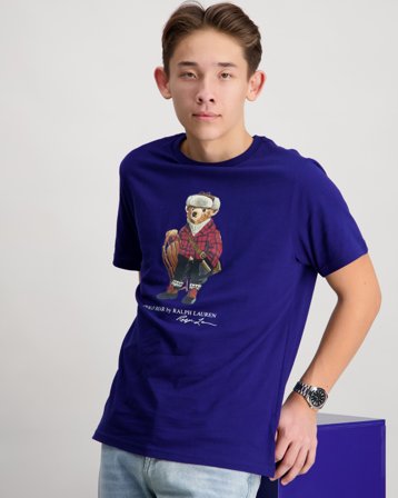 Polo Ralph Lauren 26/1 JERSEY-KNT-T-SHIRT Lila T-Shirts Jungen - Kids Brand Store