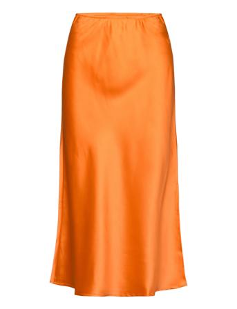 Cc Heart Skyler Sateen Skirt Skirts Satin Skirts Oransje Coster Copenhagen*Betinget Tilbud