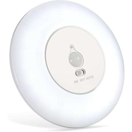 Batteridriven LED-taklampa med rörelsesensor 6000K Trådlös taklampa för garderober Garderob Källare Skafferi Trapphus