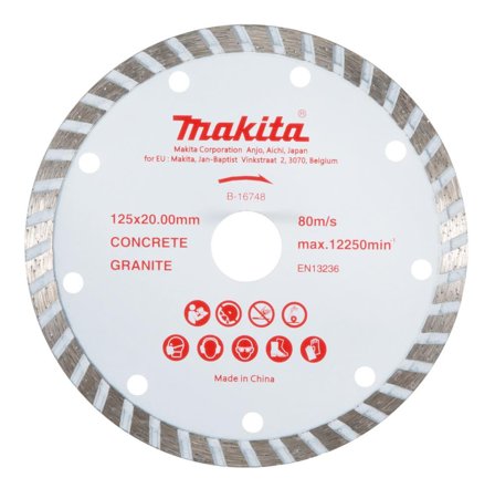 Makita B-16748 Diamantkapskiva 125x20 mm, Kapa, slipa & polera