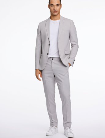 Lindbergh Plain Mens Suit - Normal Length - Grey - 58
