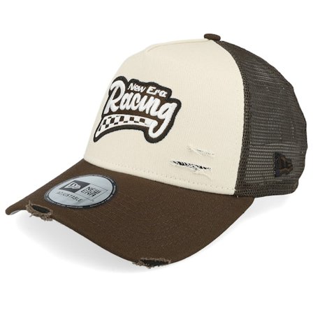 New Era - Beige trucker Czapka Z Daszkiem - Ne Motorsport Light Terracotta/Brown Trucker @ Hatstore