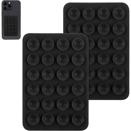Silikon mobiltelefonholder med sugekopp, ekstra sterke sugekopper, 2 stk [DS]
