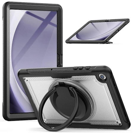 Etui med stativ, PC+nettbrettdeksel med stropp og pennholder for Samsung Galaxy Tab A9+ SM-X210/X216/X218