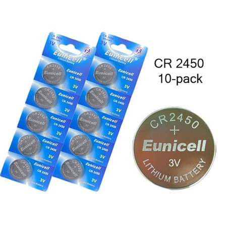 CR2450 10-pack Litiumbatteri 3V Eunicell