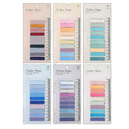 1200 stk. Sticky Index Tabs, Flyttbare Filfaner Fargede Skrivbare Rektangel Bokmerker Med Linjal