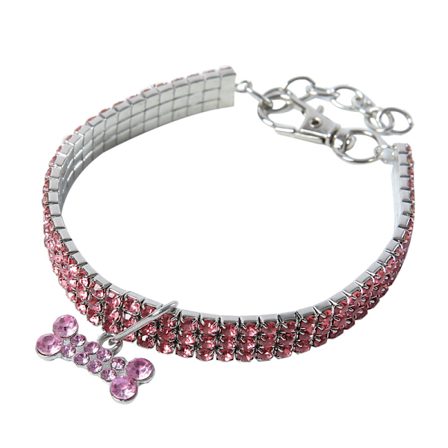 Bling Hundesett med Strass Krystall Valp Chihuahua Kjæledyr Hundekrage Kobbel For Små Mellomstore Hunder Mascotas Tilbehør S M L Rosa L L Red
