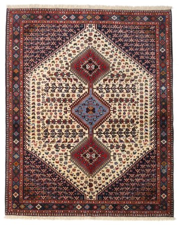 Hand Knotted Persian Yalameh Rug 155X193 Dark Red/Red