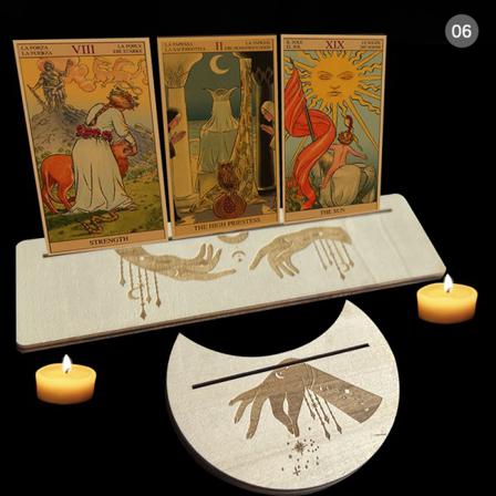 2/4st Trä Tarotkortställ För Witch Divination Tools Displ