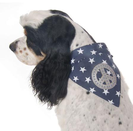 Peace Star Scarf Navy - Hurtta, Julius-k9, Fuzzyard, Flexi, Ruffwear, Petstudio, Casual Canine, Dog is Good mm. på Doggie.se