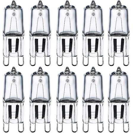 G9 halogenpærer 28w (29w) 230v 2800k varm hvid dæmpbar, G9 kapselpærer kompatible med lysekroner, væglamper, bordlamper, pakke med 10