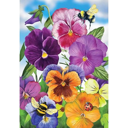 5D blomster diamantmålning set bi, DIY full diamant blomster diamant