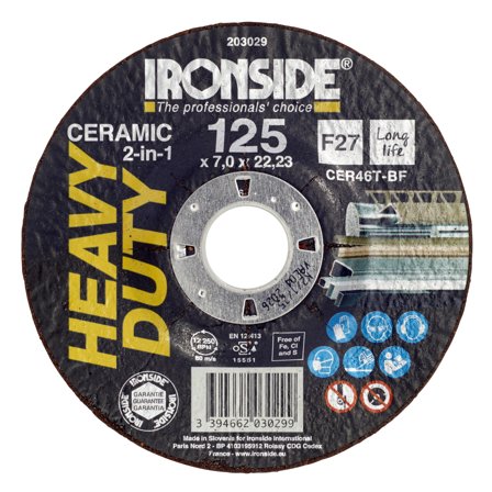 Ironside 203029 Navrondell 125 mm, Kapa, slipa & polera