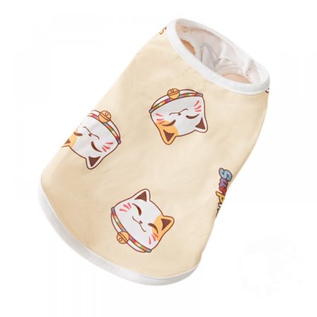 Koirapaitoja Kissan Viileät Liivit Pennun Hengittävät T-paidat Pehmeät Hihattomat Hiharipaidat Pennun Kesävaatteet Lemmikkieläinten Vaatteet (Koko L)