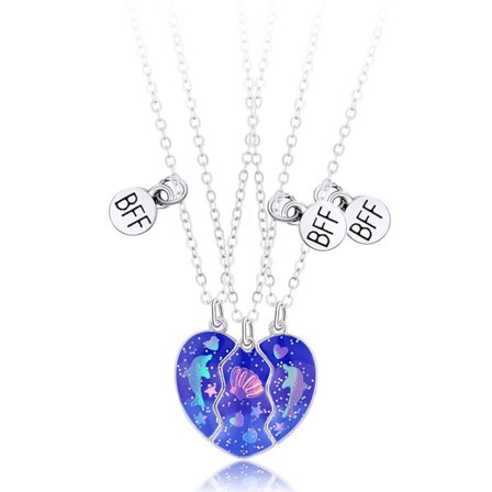 Halskæder til 3 piger 3 bedste ven halskæder venskab halskæder til 3 matchende BFF halskæder bedste venner for evigt halskæder