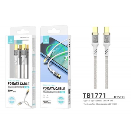 USB-C Kabel 60W/Typ-C Snabbladdningskabel i Nylon