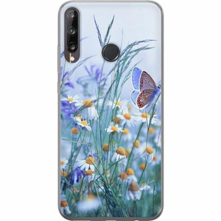 Huawei P40 Lite E Genomskinligt Skal Blommor