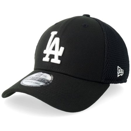 New Era - MLB Svart flexfit Keps - Hatstore Exclusive x Los Angeles Dodgers 39THIRTY Black Mesh Flexfit @ Hatstore